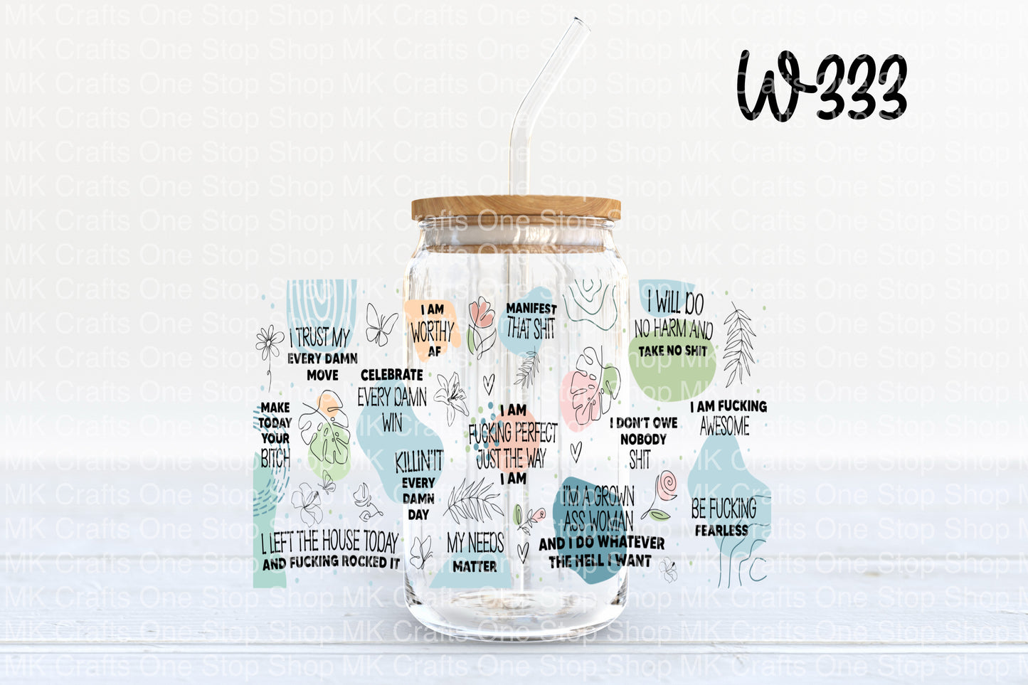 UV DTF 16 oz. Tumbler Wrap (W-333)