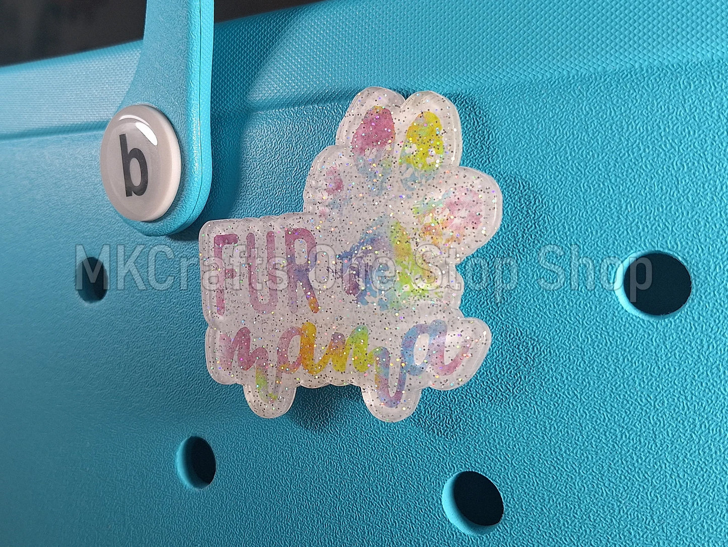 Glitter Fur Mama Bogg Bag Charm
