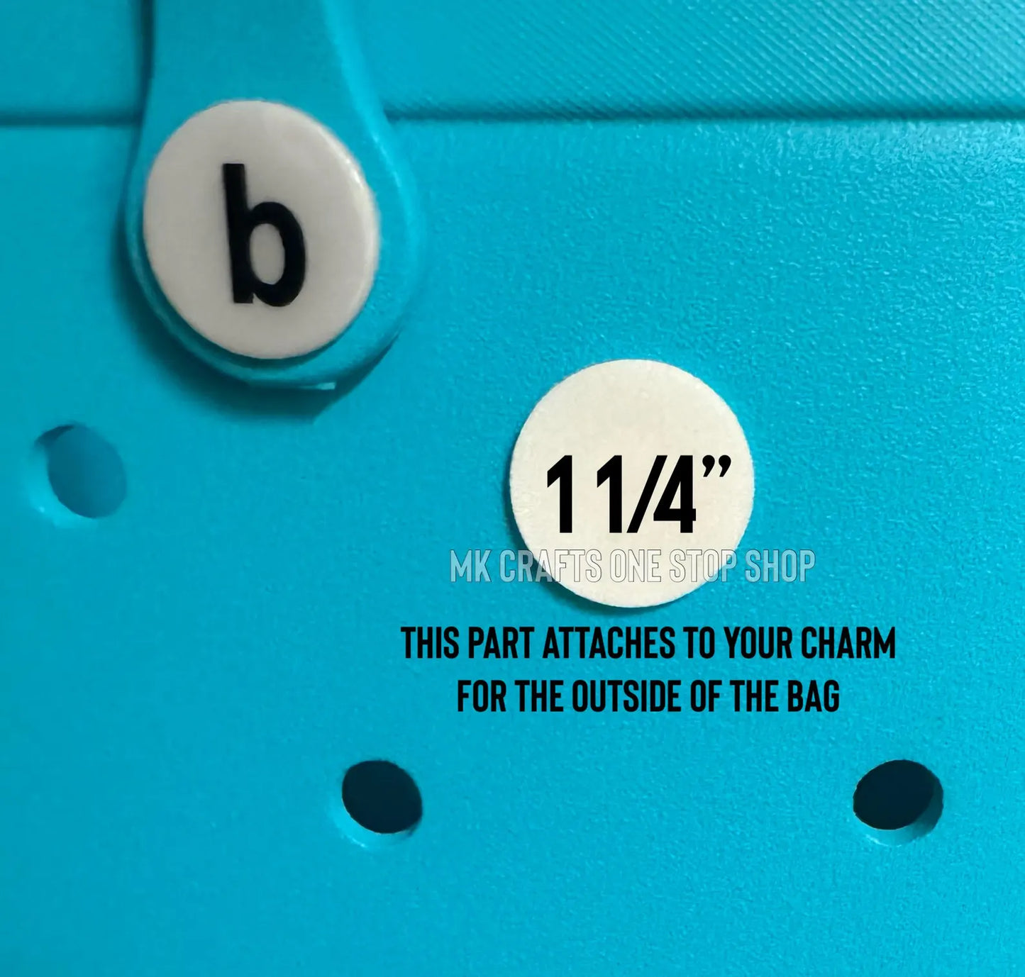 1 1/4” B Bag Charm Backers