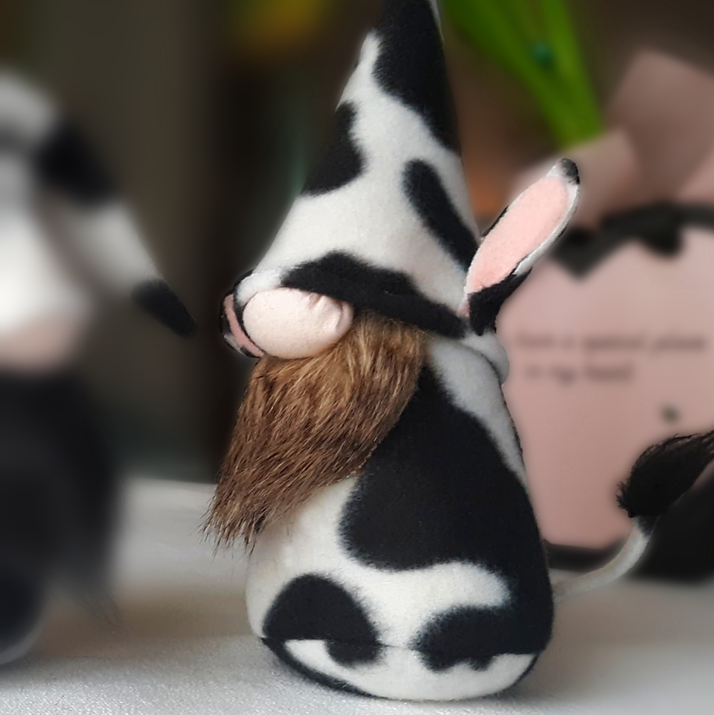Dirty Blonde Beard Cow Gnome Home Decor