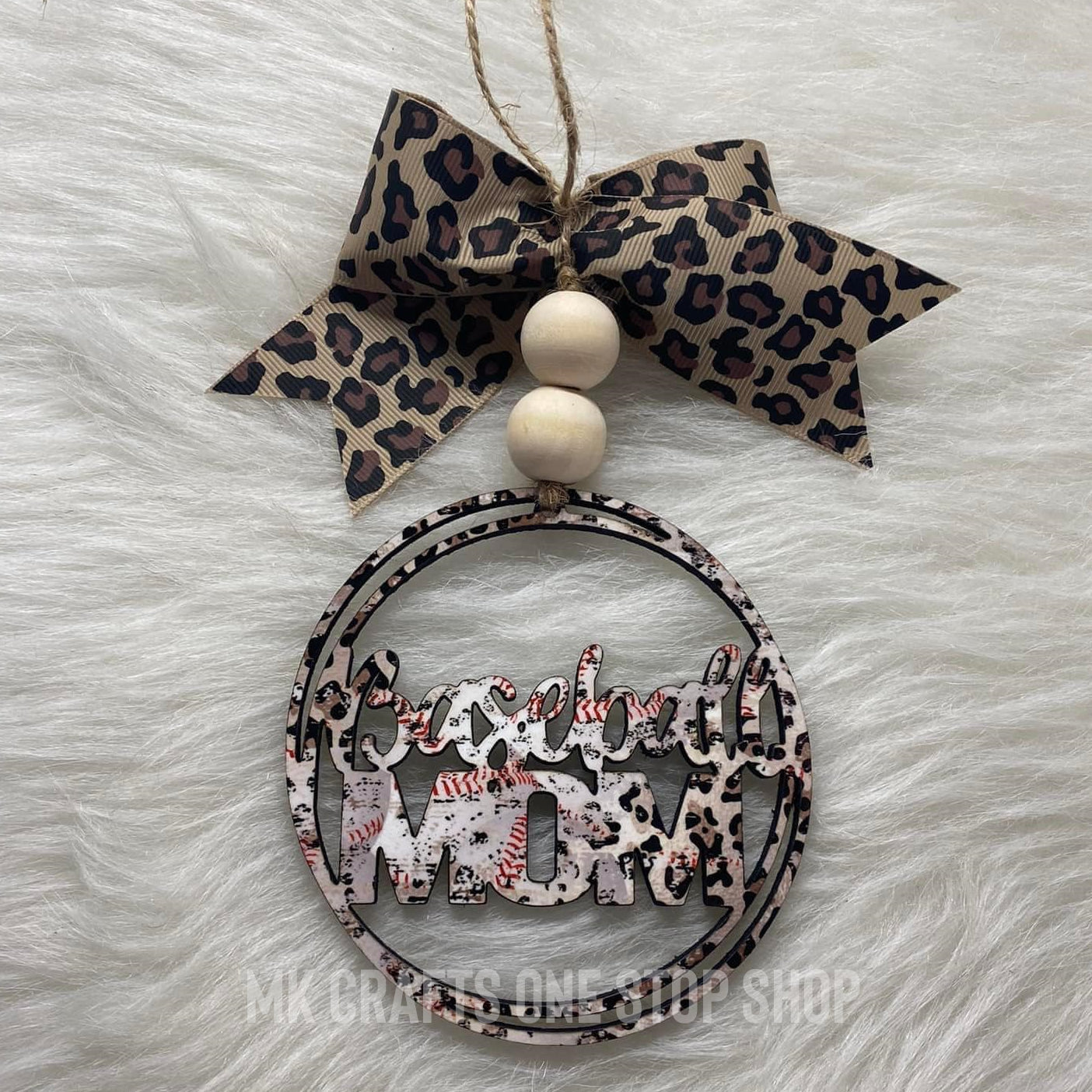 Baseball Mom Acrylic Car Charm