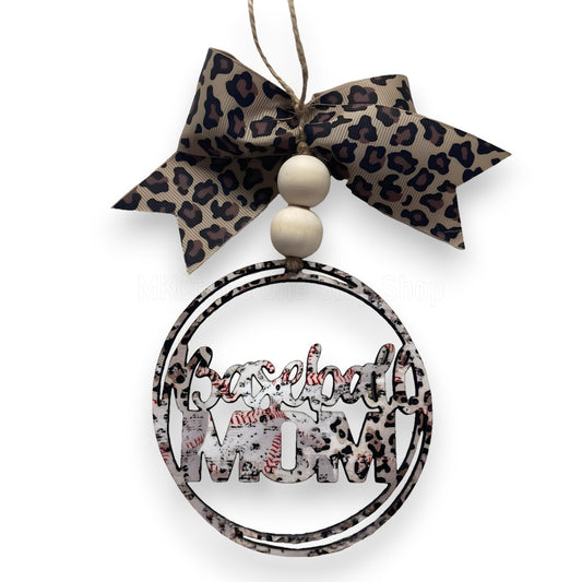 Baseball Mom Acrylic Car Charm