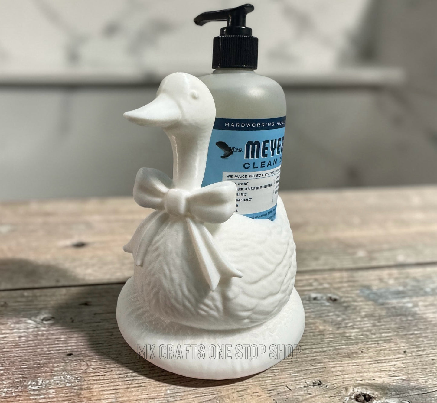 3D Printed Goose With Bow Soap Holder