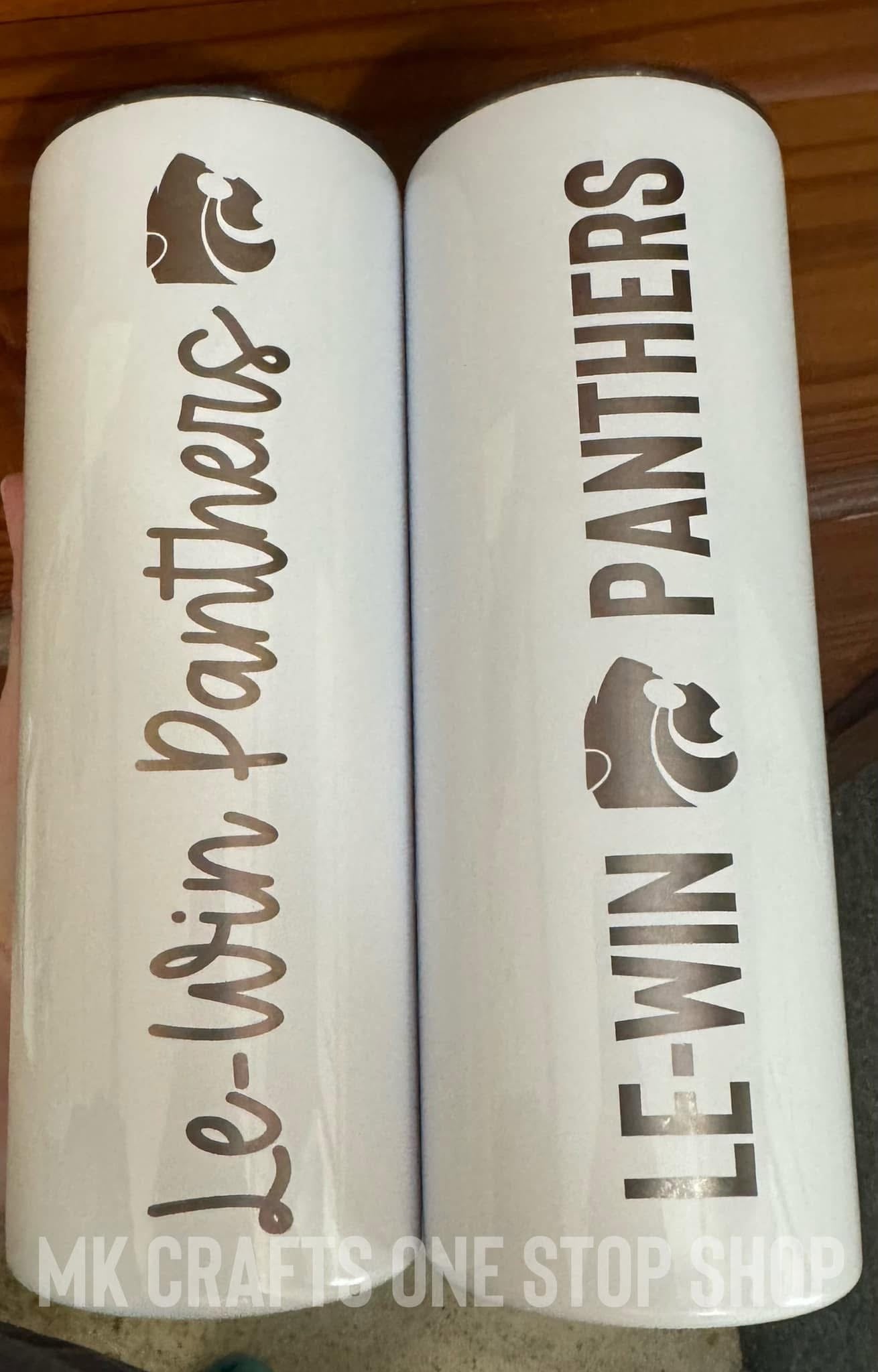 20oz skinny tumbler - Le-Win Panthers