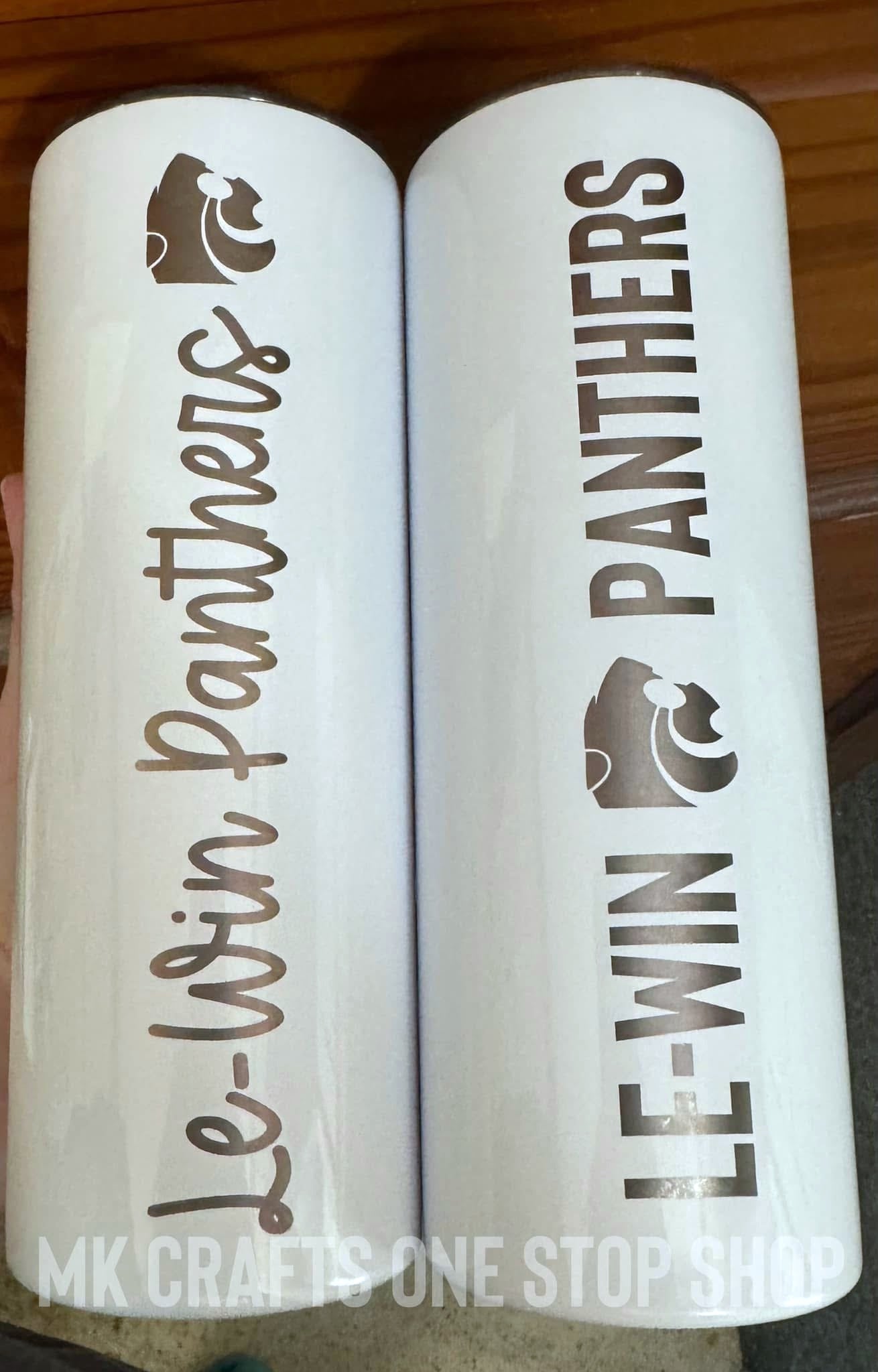 20oz skinny tumbler - Le-Win Panthers