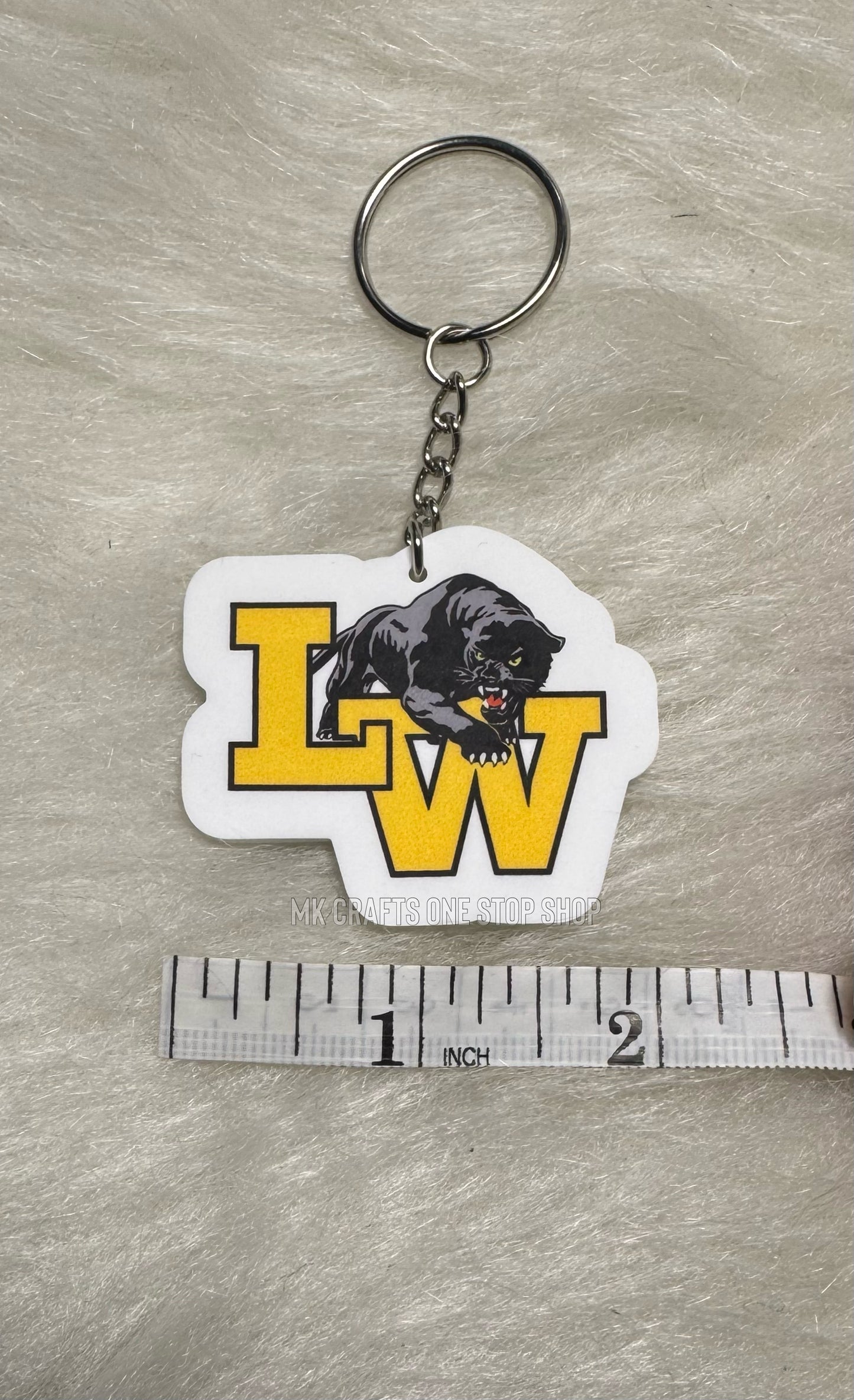 2” LW panthers keychain