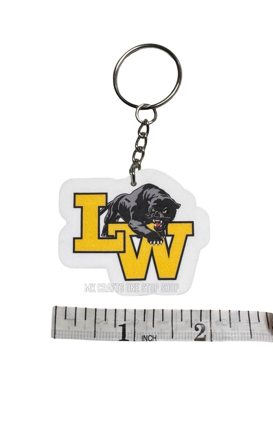 2” LW panthers keychain