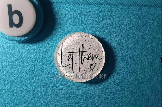 1.5" Let Them Glitter or Matte Bogg Bag Charm