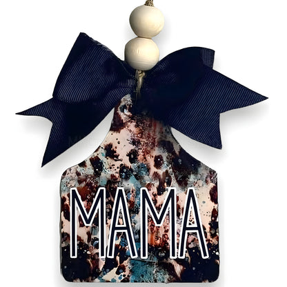 Mama Cute Tag Acrylic Car Charm