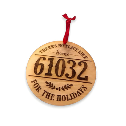 Personalized Zip Code No Place Like Home Ornament