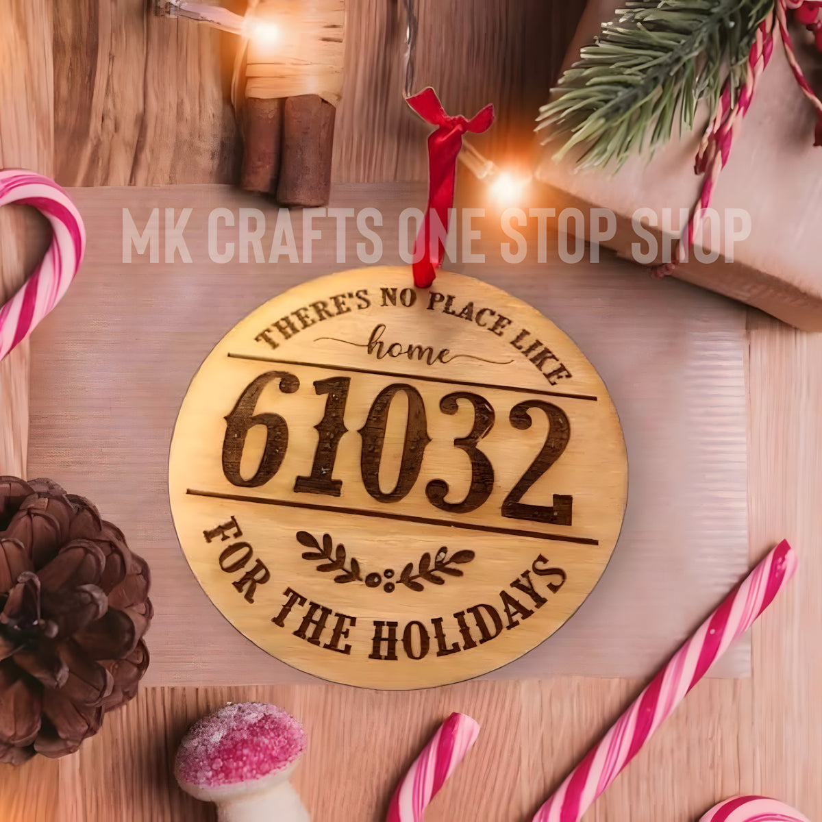 Personalized Zip Code No Place Like Home Ornament