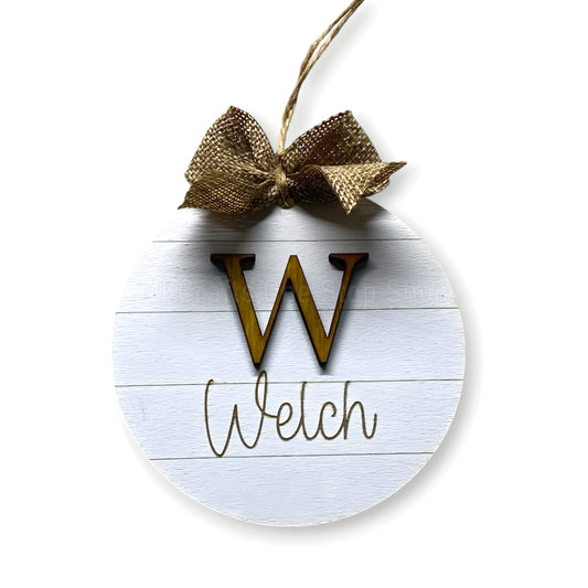 Rustic Personalized Name/Initial Ornament