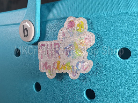 Glitter Fur Mama Bogg Bag Charm