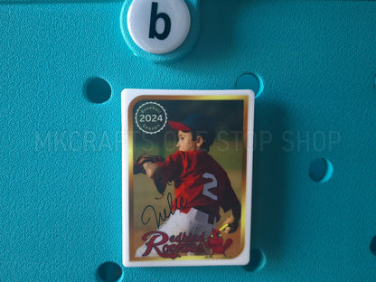Personalized Sports Card Bogg Bag Charm