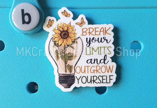 Sunflower "Break Limits" Positivity Bogg Bag Charm
