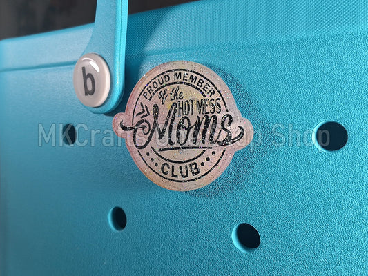 Hot Mess Moms Club Glitter Bogg Bag Charm
