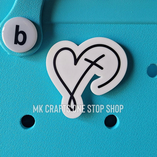 Cross Heart Bogg Bag Charm
