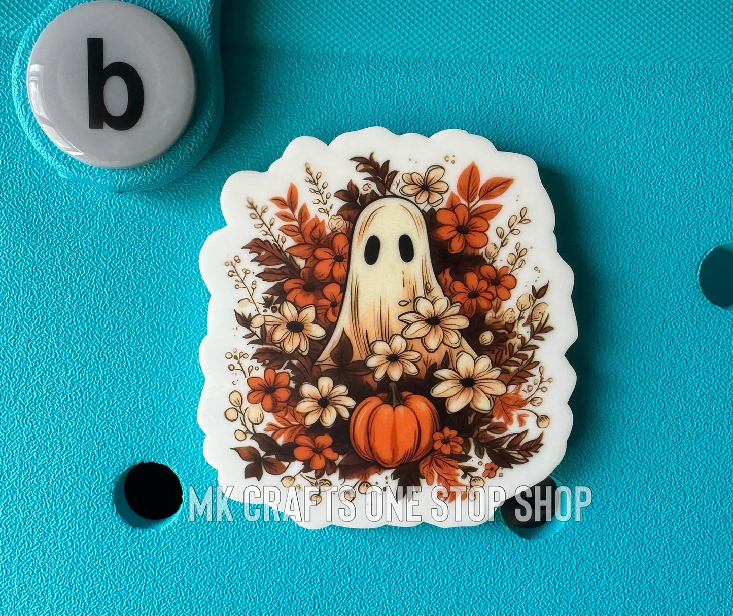 Fall Ghost Bogg Bag Charm