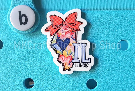 Personalized State Bogg Bag Charm